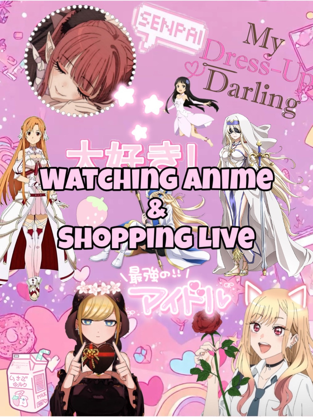 Watching Anime & Shopping Live Flyer